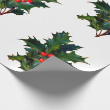Weihnachtsfeiertag Holly Wrapping Paper