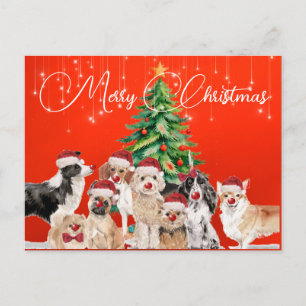 Weihnachtsfeiertag Hund liebt fröhliche Weihnachts Postkarte
