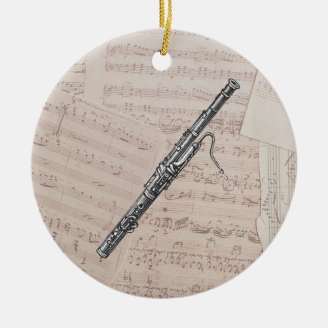 Weihnachtsfeiertag im Bassoon Keramik Ornament (Vorne)