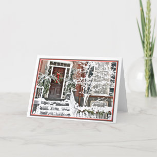 Weihnachtsfeiertag im Beacon Hill: Boston MA Feiertagskarte