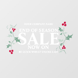 Weihnachtsfeiertag im Einzelhandel Fensteraufkleber