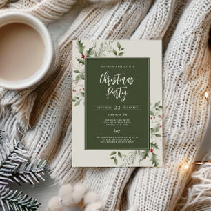 Weihnachtsfeiertag im Foliage Frame Einladung