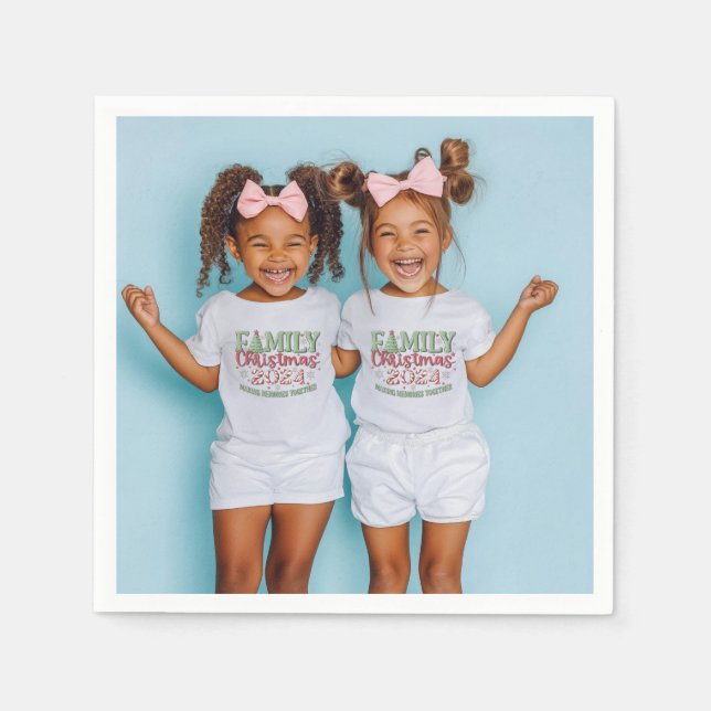 Weihnachtsfeiertag im Foto Serviette (Vorderseite)