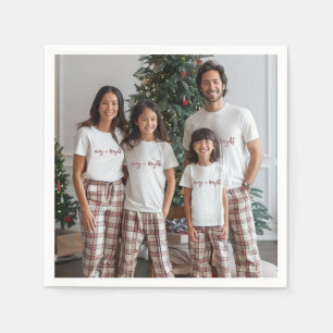 Weihnachtsfeiertag im Foto Serviette