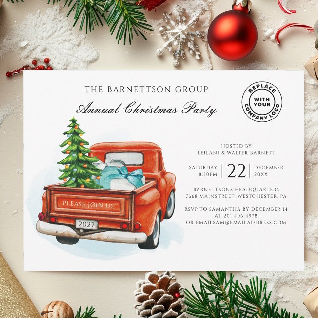 Weihnachtsfeiertag im Jahr Einladung (Annual Business Christmas Holiday Party Invitation)
