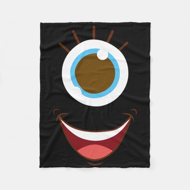 Weihnachtsfeiertag im niedlichen Monster Fleecedecke (Vorderseite)