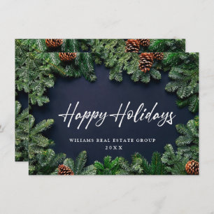 Weihnachtsfeiertag im Unternehmen Rustikaler Gruß Feiertagskarte