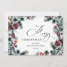 Weihnachtsfeiertag im Unternehmen Rustikaler Gruß Feiertagskarte