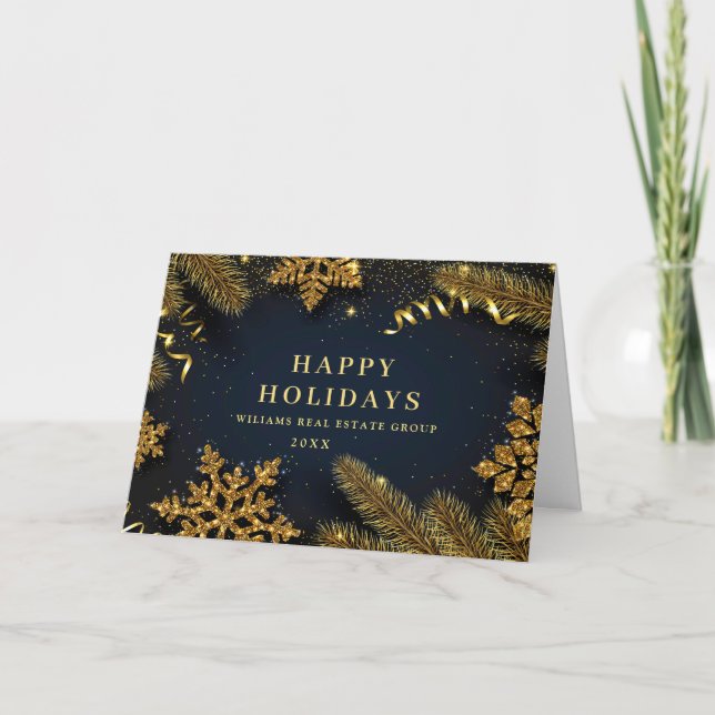 Weihnachtsfeiertag im Unternehmen Rustikaler Gruß Feiertagskarte (Vorderseite)