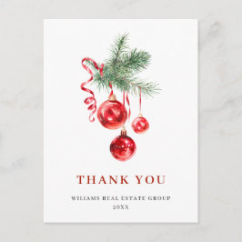 Weihnachtsfeiertag im Wasserfarben Vielen Dank Postkarte