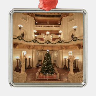 Weihnachtsfeiertag in Pennsylvania Staat Hauptstad Silbernes Ornament