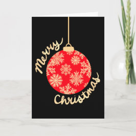 Weihnachtsfeiertag in Rot und Gold Karte