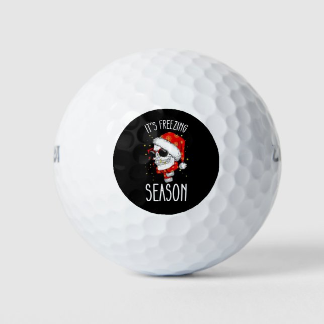 Weihnachtsfeiertag ist die Wintersaison. Golfball (Vorderseite)