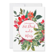 Weihnachtsfeiertag Jahreszeit Holly Wreath Red