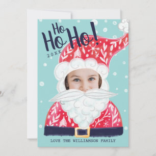 Weihnachtsfeiertag Jolly Weihnachtsmann Fotokarte Feiertagskarte