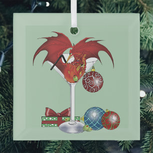 Weihnachtsfeiertag Joy Dragon Ornament Aus Glas