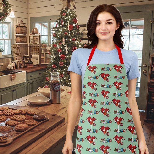 Weihnachtsfeiertag Joy Dragon Schürze (Von Creator hochgeladen)