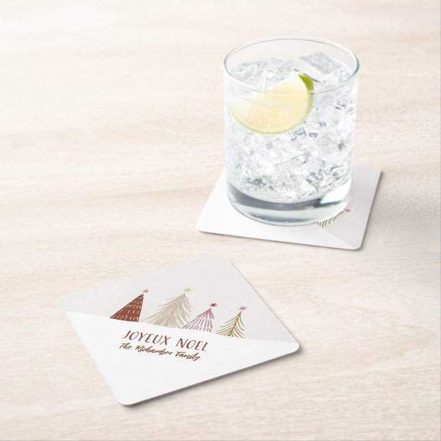 Weihnachtsfeiertag Joyeux Weihnachten Party Chic Untersetzer (Vor Ort)