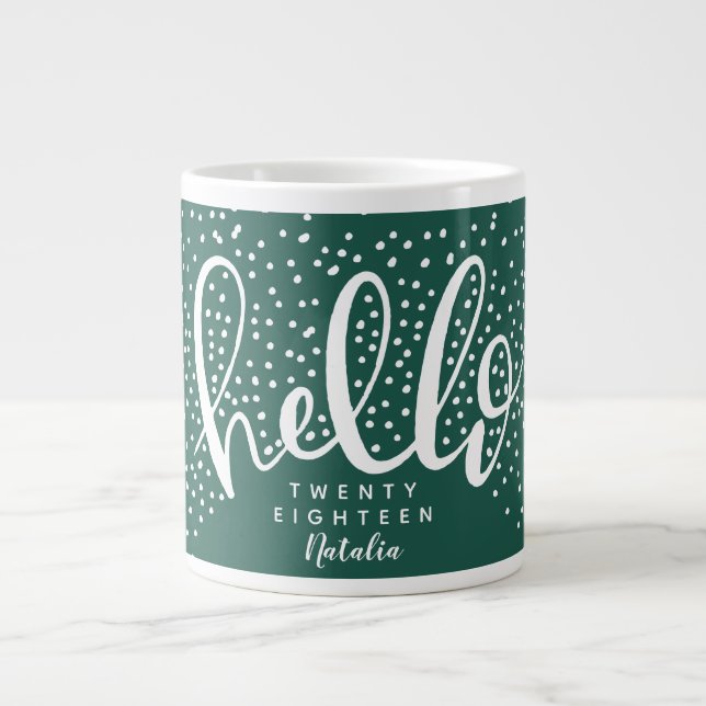 Weihnachtsfeiertag Jumbo-Tasse (Vorderseite)