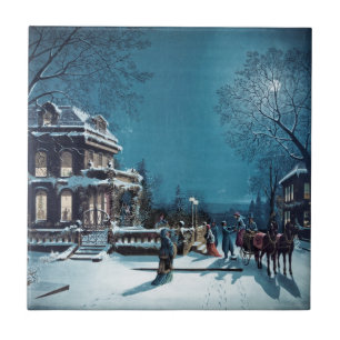 Weihnachtsfeiertag - Keramik Fliese