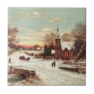 Weihnachtsfeiertag - Keramik Fliese