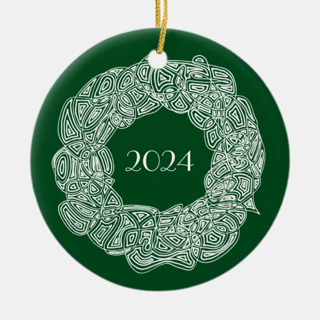 Weihnachtsfeiertag Keramik Ornament (Vorne)