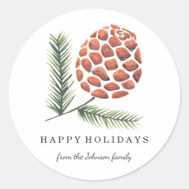 Weihnachtsfeiertag | Kiefernfadenbaum | Aufkleber