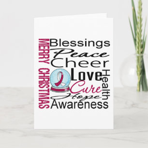 Weihnachtsfeiertag Kopf Neck Cancer Collage Feiertagskarte