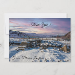 Weihnachtsfeiertag Landschaftlich Dankeschön Karte