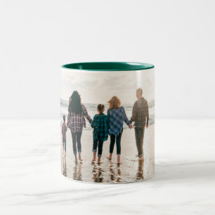 Weihnachtsfeiertag Langes horizontales Foto Zweifarbige Tasse
