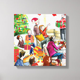 Weihnachtsfeiertag Leinwanddruck