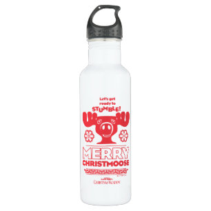 Weihnachtsfeiertag   Merry Christmoose Edelstahlflasche