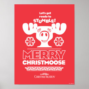 Weihnachtsfeiertag   Merry Christmoose Poster