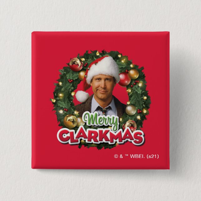Weihnachtsfeiertag | Merry Clarkmas Button (Vorderseite)