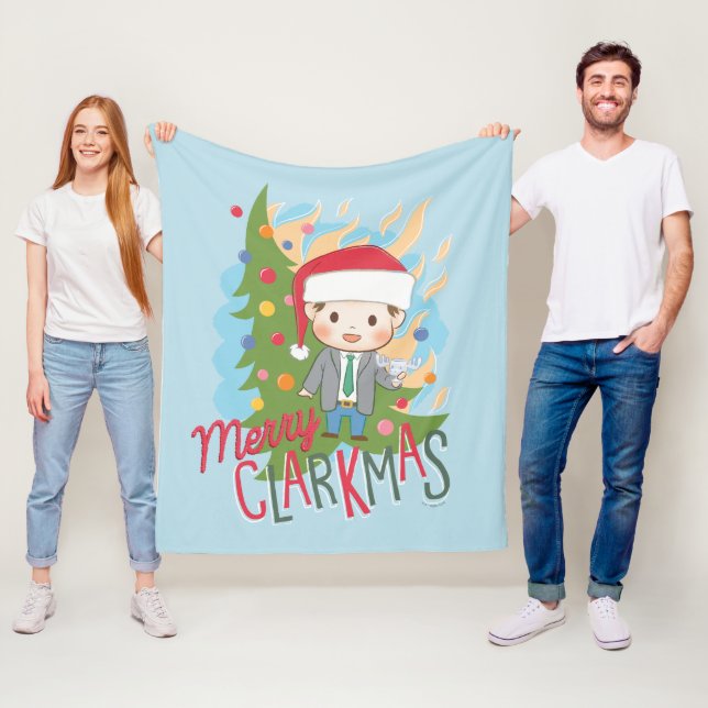 Weihnachtsfeiertag Merry Clarkmas Fleecedecke (Beispiel)