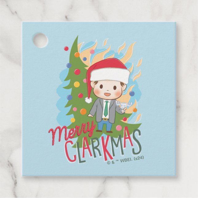 Weihnachtsfeiertag Merry Clarkmas Geschenkanhänger (Vorderseite)