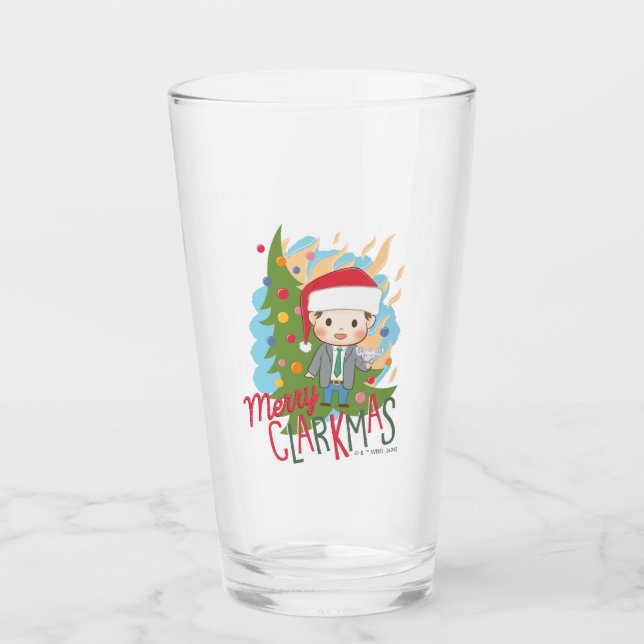 Weihnachtsfeiertag Merry Clarkmas Glas (Vorderseite)