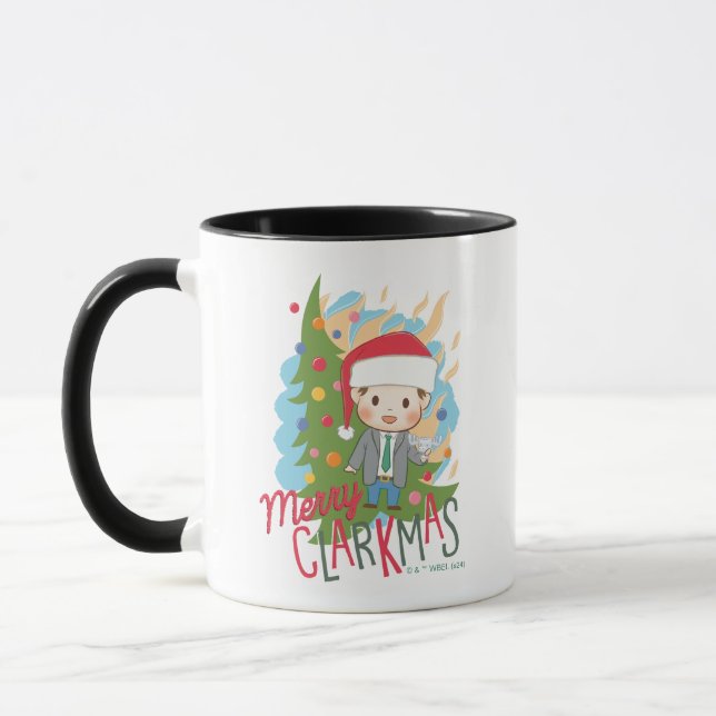 Weihnachtsfeiertag Merry Clarkmas Tasse (Links)