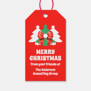 Weihnachtsfeiertag mit moderner Editing Business-L Geschenkanhänger