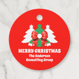 Weihnachtsfeiertag mit moderner Editing Business-L Geschenkanhänger