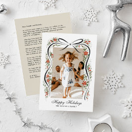 Weihnachtsfeiertag mit Poinsettias Feiertagskarte