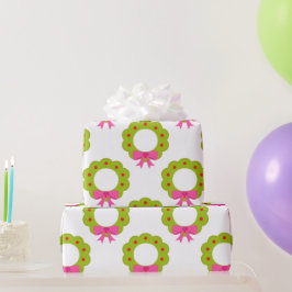 Weihnachtsfeiertag Muster - Pink Bow Holiday Desig Geschenkpapier
