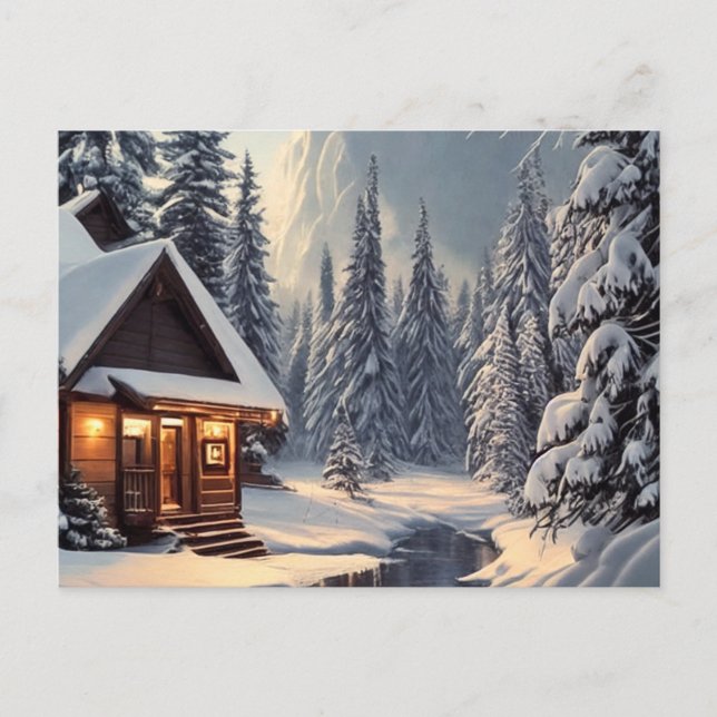 Weihnachtsfeiertag Neujahr Postkarte (Vorderseite)