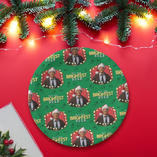 Weihnachtsfeiertag | Nicht das hellste Bulbmuster Pappteller (Plate on table)