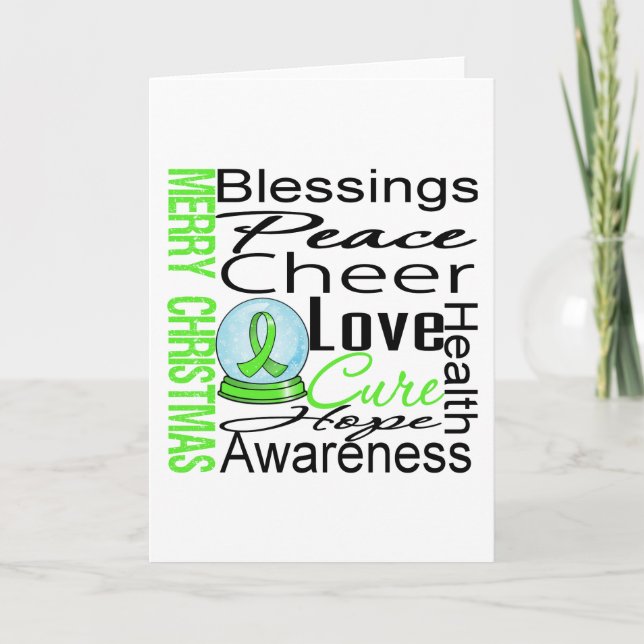 Weihnachtsfeiertag Non-Hodgkin's Lymphoma Collage Feiertagskarte (Vorderseite)