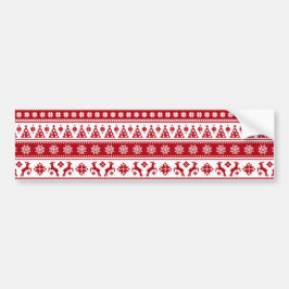 Weihnachtsfeiertag Nordic Pattern Gemütlich Autoaufkleber
