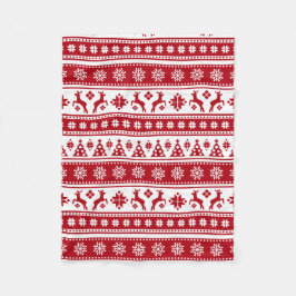 Weihnachtsfeiertag Nordic Pattern Gemütlich Fleecedecke