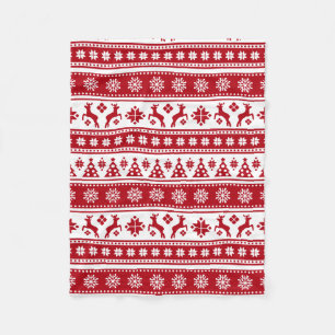 Weihnachtsfeiertag Nordic Pattern Gemütlich Fleecedecke