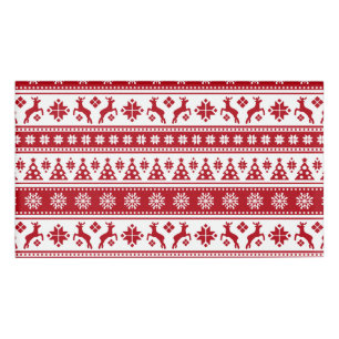 Weihnachtsfeiertag Nordic Pattern Gemütlich Namenschild