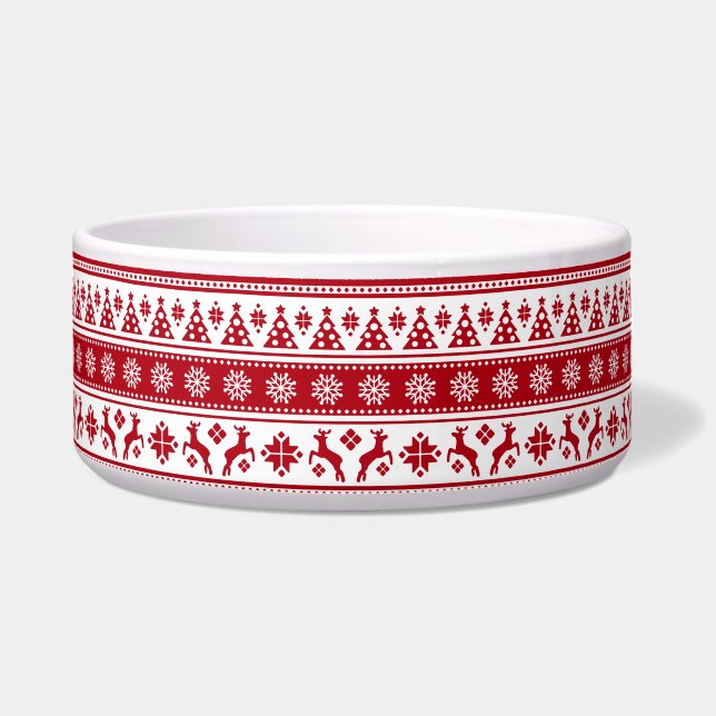 Weihnachtsfeiertag Nordic Pattern Gemütlich Napf (Vorderseite)